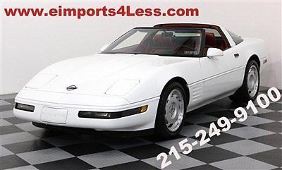 Zr-1 coupe 1991 6 speed white with red leather super clean super rare zr-1