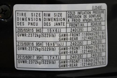 LX 3.0L CD Front Wheel Drive Tires - Front All-Season Tires - Rear All-Season, image 44