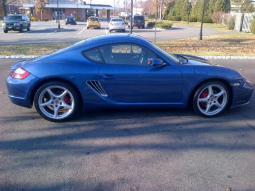 2007 porsche cayman s 3.4l, cobalt blue, black leather, 6 speed mint!