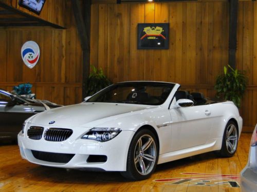 M6 convertible, factory cpo, smg, carbon fiber, alpine white over black leather