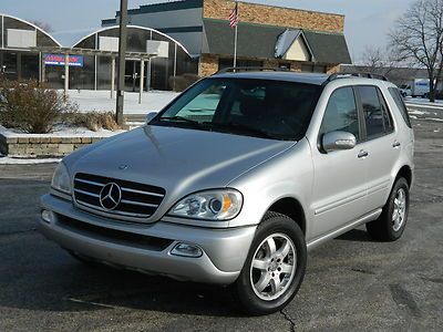 02 03 04 mercedes ml 500 awd 57k miles loaded warranty silver black leather