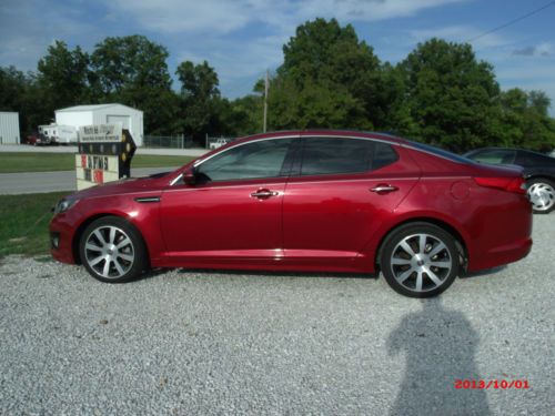 2012 kia optima sx sedan 4-door 2.0l turbo, 6 speed automatic, red, low miles