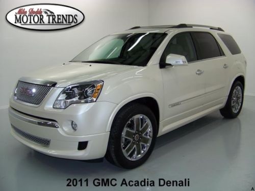 2011 gmc acadia denali navigation dvd rearcam hud dual roof heated ac seats 53k