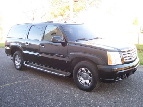 2003 cadilac escalade esv luxury third row seats black best offer awd 4x4 rims