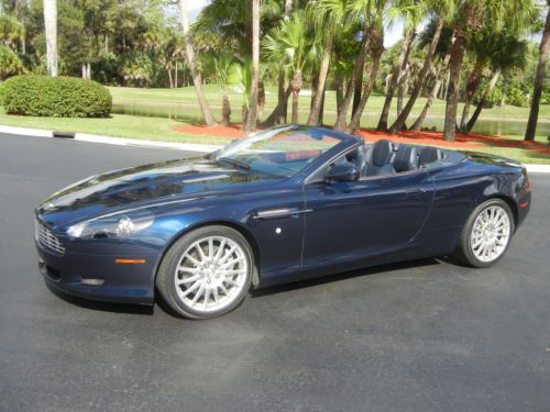 2007 aston martin db9 volante 25k navigation triple blue wood trim parking senor