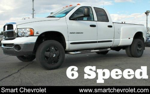 2003 dodge ram 3500 4dr quad cab drw 4x4 slt 6 speed manual cummins turbo diesel