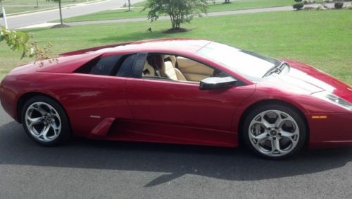 2006 Lamborghini Murcielago Rosso Vic Red, Tan leather, showroom perfect, e-gear, US $134,888.00, image 2
