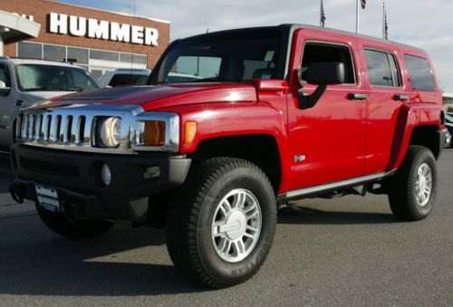 Red h3 hummer, sports truck, 4x4
