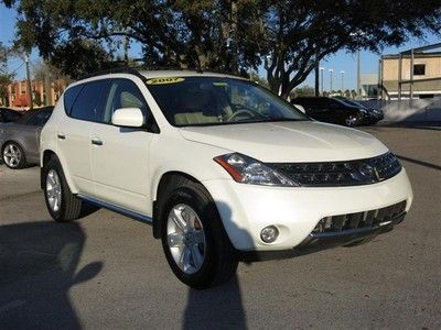 07 murano white tan 3.5l dohc v6 engine 4-wheel disc brakes a/c abs fog lamps