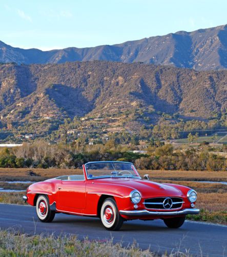 1957 mercedes benz 190sl: gorgeous, rust-free, correct r121 w/ optional hardtop