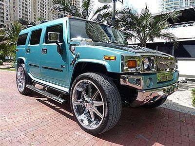 Florida high end custom hummer h2 lux strut 28 dubs 4x4 sunroof dvd show truck