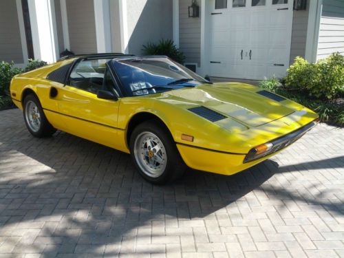 ~no reserve~ 1980 ferrari 308 gts *euro with carbs* fly yellow/nero with history