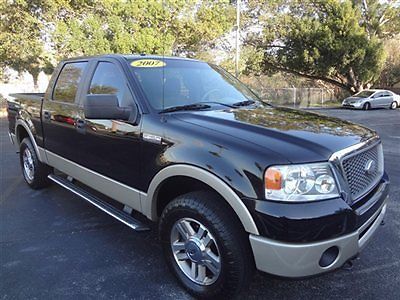 2007 f-150 lariat crew-cab short bed 4x4~1 fl owner~runs great~clean~no-reserve