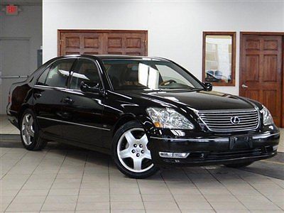 2004 lexus ls430 luxury sport suspension blk/blk navigation xenon dlr maintained