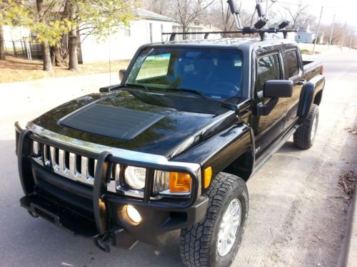 2009 hummer h3t crew cab truck black 4x4 brush guard thule kayak rack 4wd 4 door