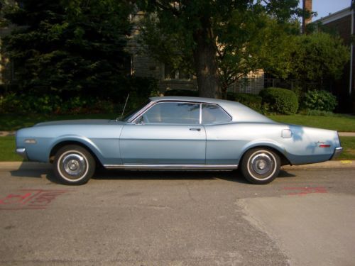 1968 mercury montego 2 door hardtop blue column shift