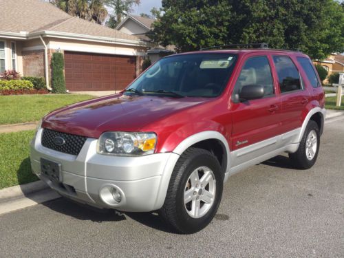 2006 ford escape hybrid sport utility 4-door 2.3l  dark red two tone, 1 owner