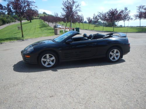 Black on black manual 2002 mitsubishi eclipse spyder gt convertible 2-door 3.0l