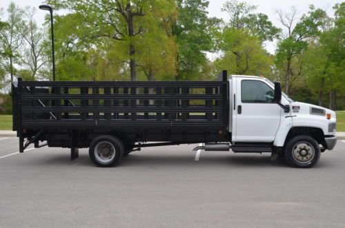 2006 gmc c4500 duramax diesel 16ft stake body flatbed tommy lift gate  kodiak