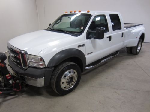 05 ford f550 super duty crew drw 4x4 6.0l v8 turbo diesel 9&#039; plow co owned 80pix