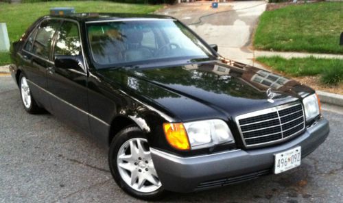 Mercedes 500sel -- 1992 historic -- black on saddle -- great condition