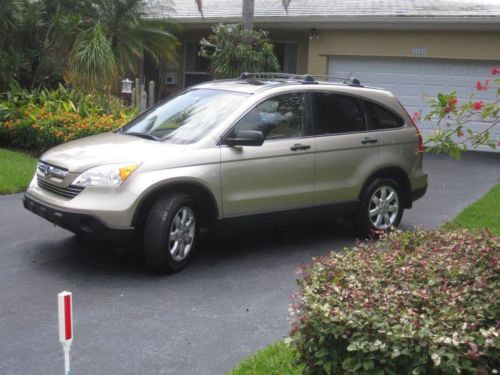 2007 honda crv ex sport utility 4-door 2.4l beige sun roof luggage rack 80000 mi