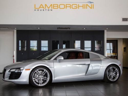 2009 audi r8 v8 coupe r tronic nav bang olufsen 19 wheels premium pkg ice silver