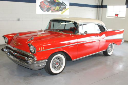 1957 chevrolet bel air hardtop resto-mod a/c 4 wheel discs.