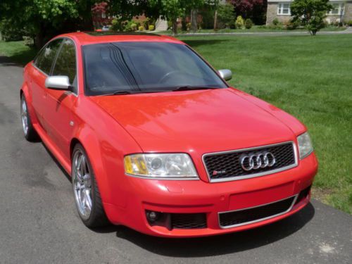 2003 audi rs6 4.2l quattro awd twin turbo leather red black chrome garaged sweet