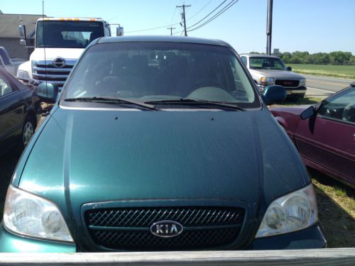 2005 kia sedona v6 clean title automatic dark green minivan