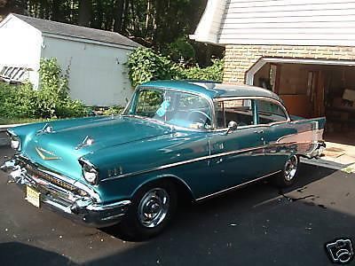 1957 CHEVY BELAIR HARDTOP WITH ONLY 4490 MILES-TOTAL RESTORATION-AWESOME BUY!!!, US $49,995.00, image 2