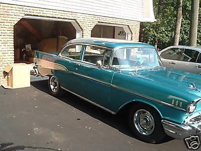 1957 CHEVY BELAIR HARDTOP WITH ONLY 4490 MILES-TOTAL RESTORATION-AWESOME BUY!!!, US $49,995.00, image 4