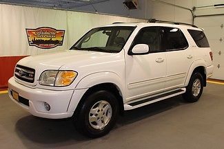 2002 toyota sequoia limited 4x4 sunroof heated leather white tow pack we finance