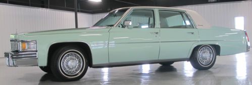 1977 cadillac deville sedan 4-door 425ci 2 owner green leather  service history