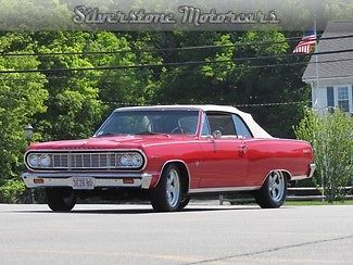 1964 red malibu! 327cid 4 speed convertible restored rust free well maintained