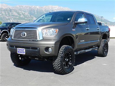 Tundra crew max limited 4x4 5.7 v8 leather custom new lift wheels tires auto