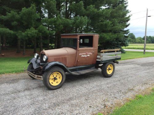 1929 ford model aa stake bed truck, running engine, 4 speed transmission