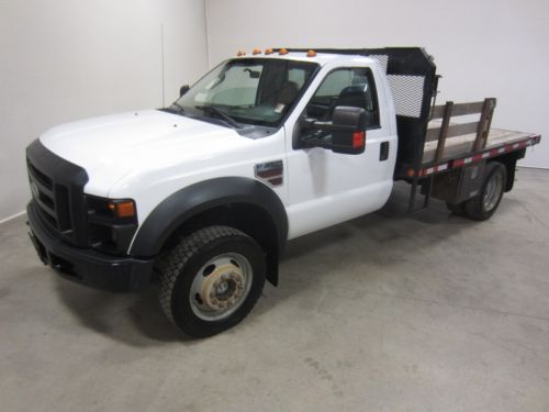 08 ford f450 xl power stroke 6.4l v8 turbo diesel flatbed lift drw 1 co owner