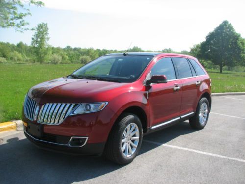 Ruby red metalic 2013 lincoln mkx  sport utility 4-door 3.7l  awd elite pkg 102a