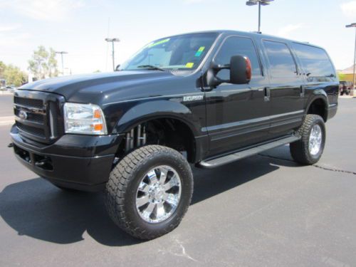 2005 ford excursion xlt 4x4 powerstroke diesel lifted suv loaded dvd low miles!!