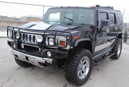 2003 hummer h2 sport utility damaged salvage low miles loaded export welcome!!