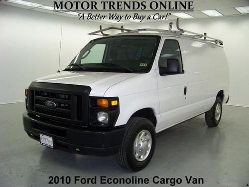 2010 ford econoline e-350 cargo van 5.4l v8 partition adrian steel shelves 69k