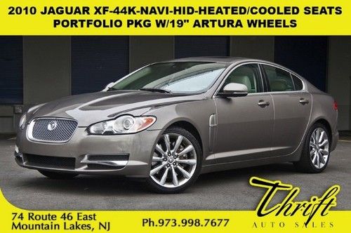 10 jaguar xf-44k-portfolio pkg w/19 artura wheels-navi-hid-heated/cooled seats