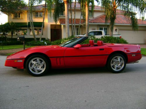 1990 conv. - 27000 mi. - rare red / red - orig. / mint / garaged 100% since new