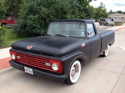 1964 ford f-100 truck, flat black, new interior