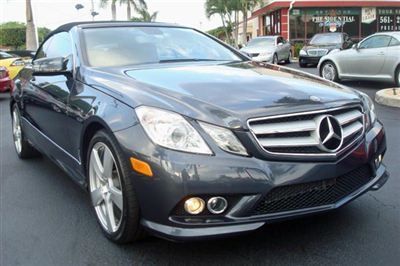 1-owner, stunning steel gray '11 e 550 v8 convertible, 2.89% financing avail wac
