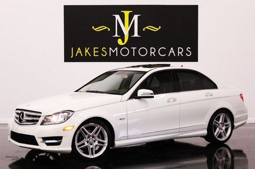 2012 mercedes c250 sport, white/tan, 18k miles, 1-owner, loaded with options!