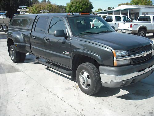 2004 chevrolet k3500 lt crew cab dually duramax diesel,one owner,62000 miles,4x4