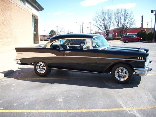 1957 chevrolet bel air - 2 door hardtop - 350ci -15" crager wheels- a/c