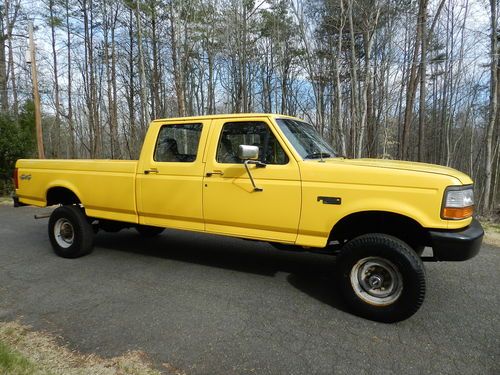 1996 ford f350 f-350  4x4 low miles crew cab 4 door long bed box 1 owner
